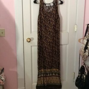 A-line animal print maxi